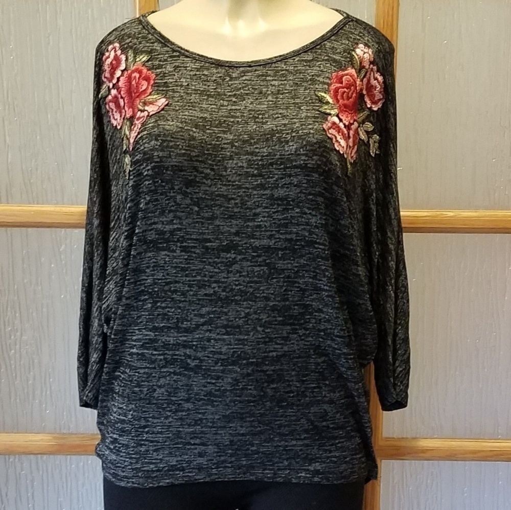 OLIVIA Blu Rosy Raglan Sleeve Sweater